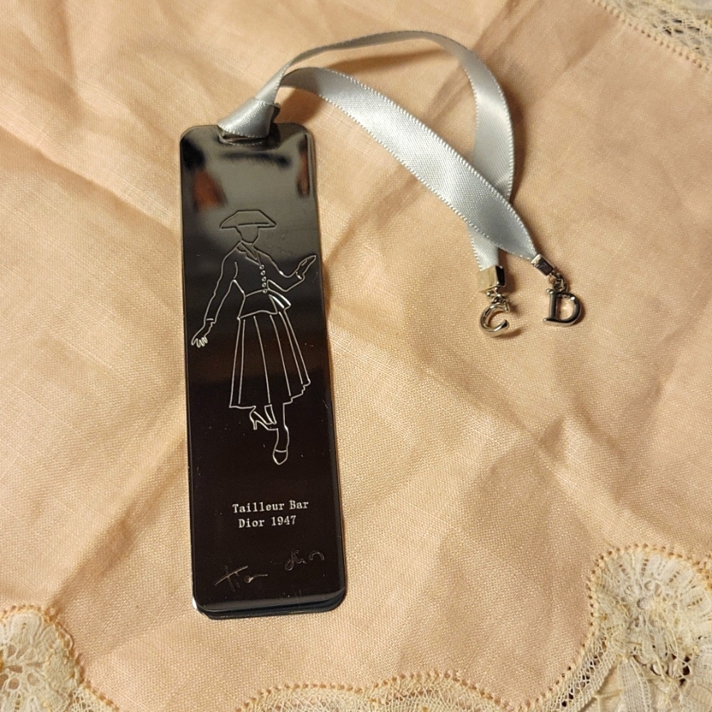 Authentic Christian Dior Ultra Rare Silver Tailleur Bar 1947 Bookmark